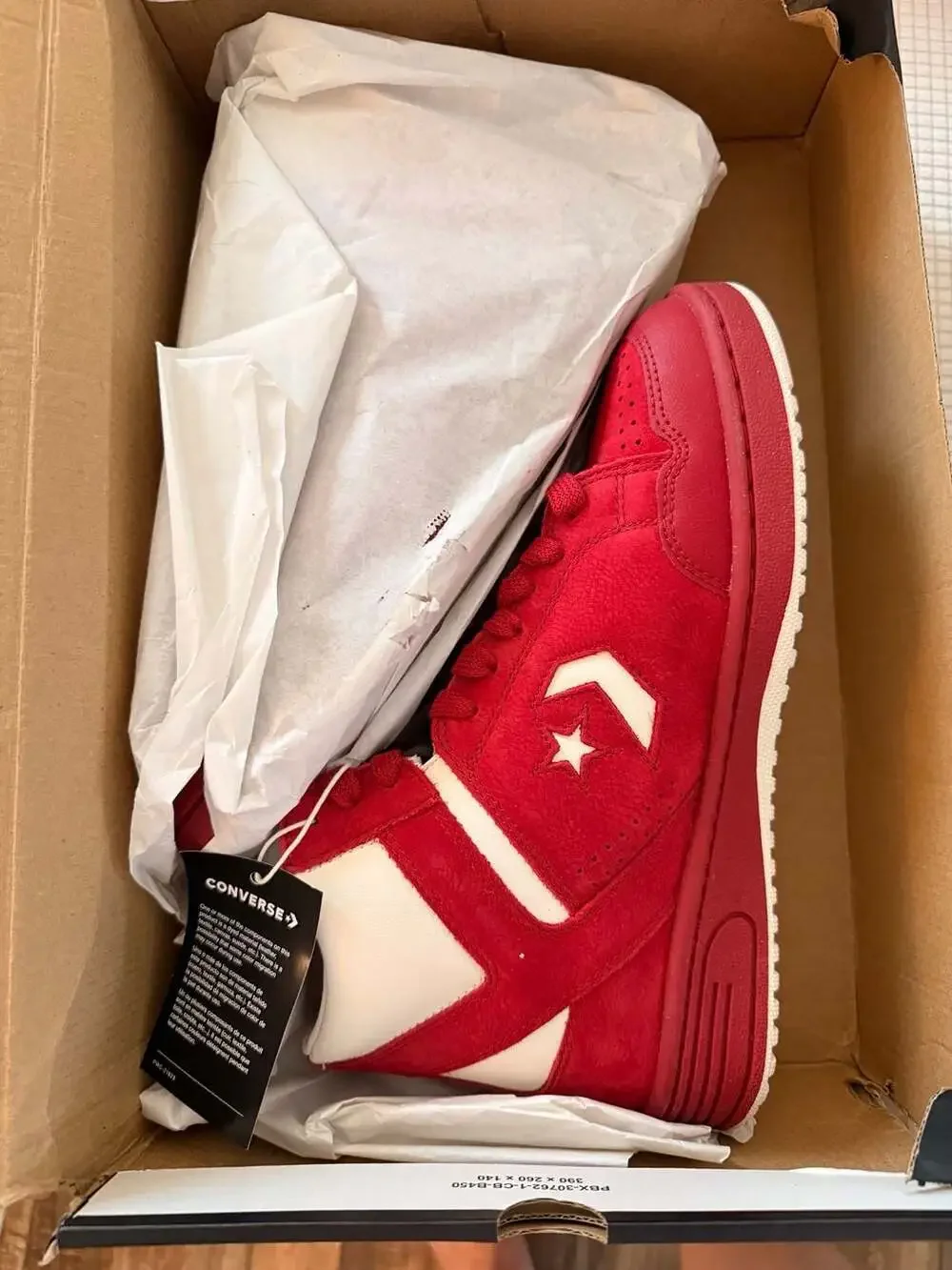 Converse Weapon Luxe Mid Days Ahead Red White Men 8.5 Women 10 A14832C NWT